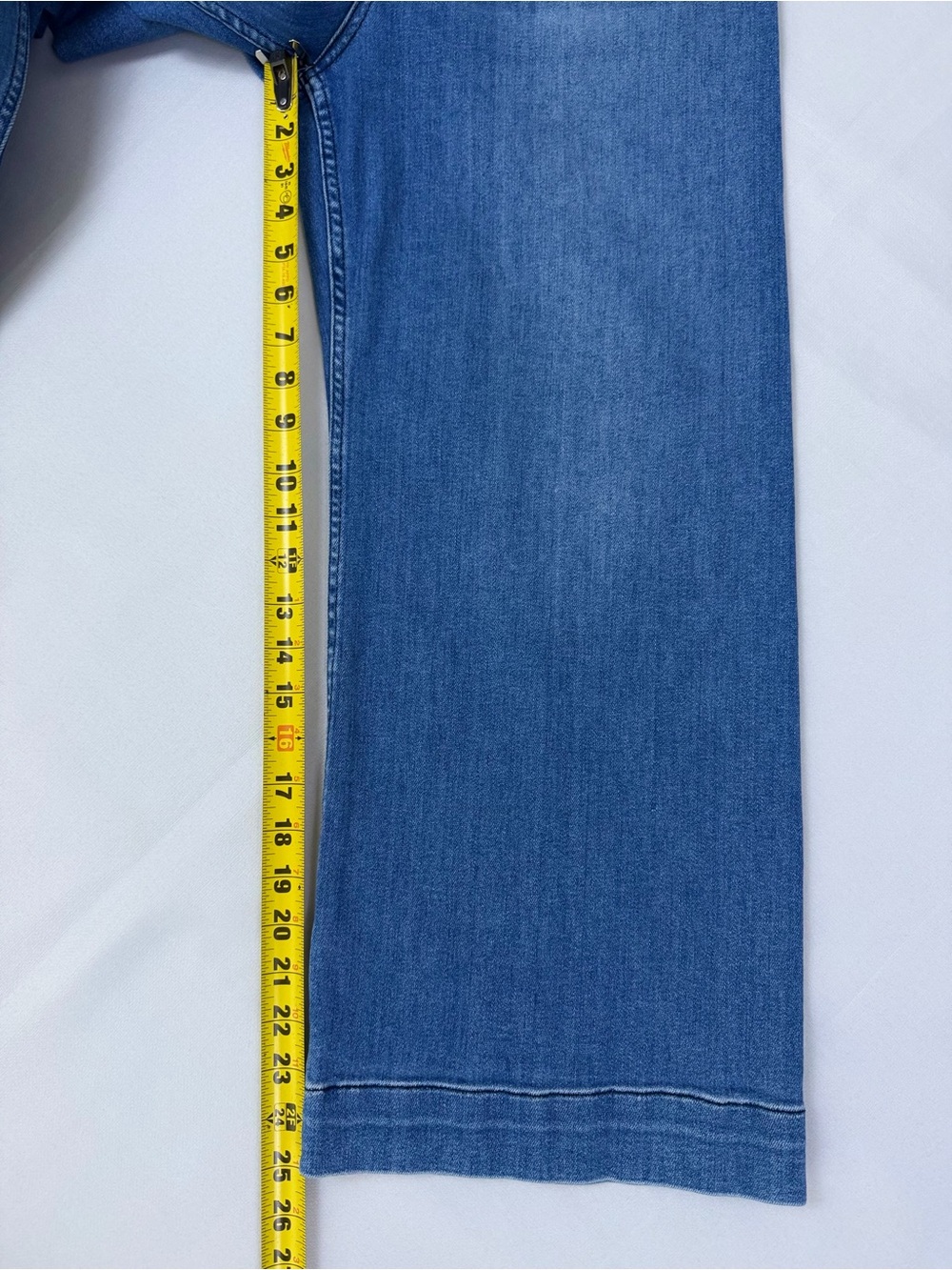 Maeve The Colette Jeans Women’s Size 30 Wide Leg Cropped Blue Stretch Denim - Picture 6 of 10